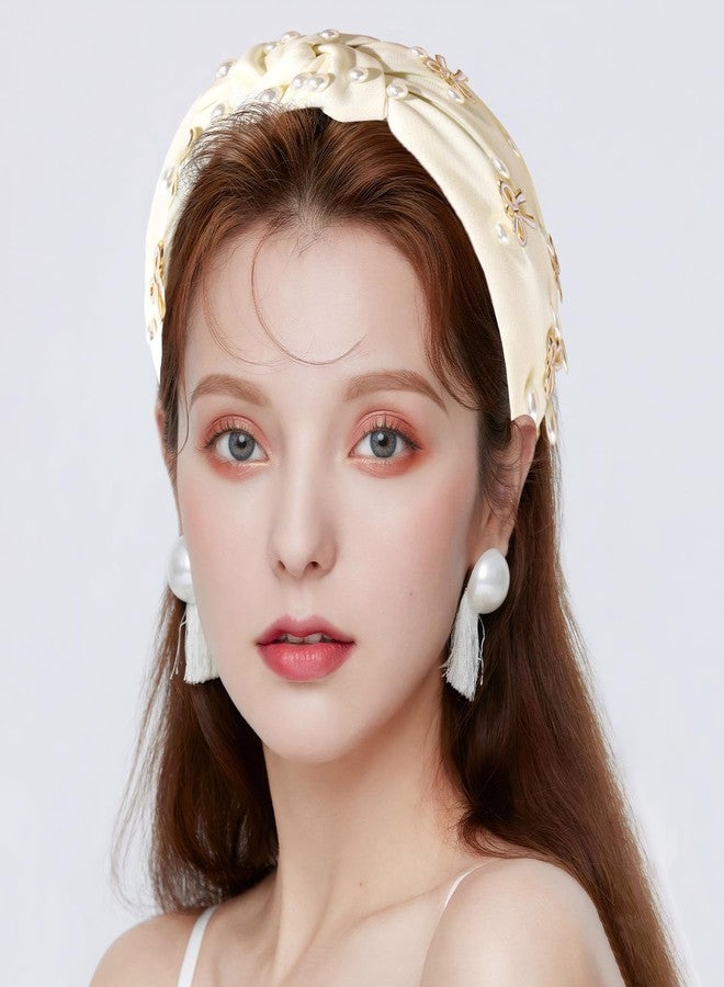 panthra 2 PCS Knotted Headband, Cute Knotted Headband for Women, Non Slip Top Knot Headbands, Thick Elastic Hairband, Black Hair Accessories - Image 5